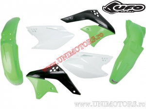 Plastik-Kit (weiß / grün / schwarz) - Kawasaki KX 250 F 4T ('06) - UFO