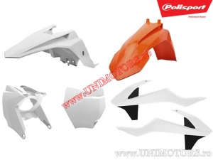 Plastik-Set (weiß - orange / inklusive Luftfilterkasten) - KTM SX 65 ('16-'19) - Polisport