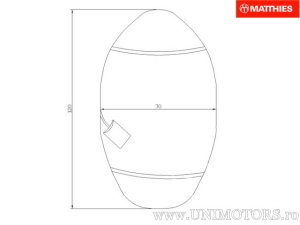 Pokrowiec na skuter wodoodporny - maxiskuter (wymiary: 70x120 cm) - kolor: czarny - JMP