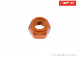 Porca com bloqueio Pro Bolt M5 x 0,80 mm alumínio laranja - JM