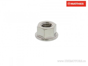 Porca com colar Pro Bolt M8 x 1.25 mm em aço inoxidável A4 prateado - JM