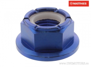 Porca com trava de segurança Pro Bolt M12 x 1.25 mm titânio azul - JM