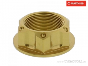 Porca de cabeça Pro Bolt M24 x 1.00 mm alumínio dourado - Honda ADV 350 A ABS / CB 1000 F Super Four - R - RA ABS / CB 1100 A 