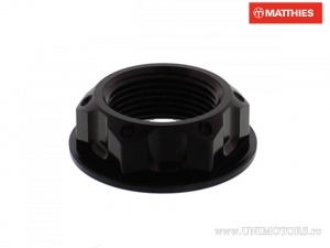 Porca do cabeçote Pro Bolt M24 x 1.50 mm alumínio preto - Honda CB 650 / CB 750 F / Kawasaki KLV 1000 A / Suzuki DR 650 SE - J