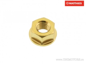 Pro Bolt M5 x 0.80 mm Stainless Steel A4 Gold Flanged Nut - JM