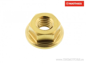 Pro Bolt M6 x 1.00 mm Stainless Steel A4 Gold Flanged Nut - JM