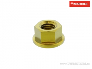 Pro Bolt M8 x 1.25 mm Goldene Titan Flanschmutter