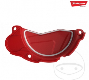 Proteção da tampa da embreagem vermelha Polisport - Honda CRF 250 R ('10) / Honda CRF 250 R ('13-'15) - JM