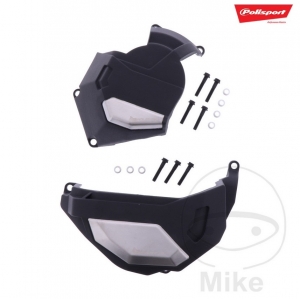 Proteção de tampa de embreagem e alternador, conjunto preto Polisport - Honda CRF 1100 Africa Twin Adventure Sports DCT ABS ('