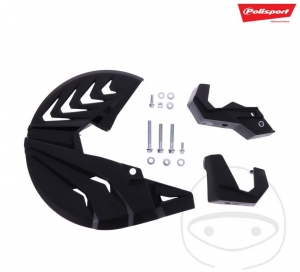 Proteção do disco de freio dianteiro preto Polisport - Honda CRF 250 R ('15-'21) / Honda CRF 450 R ('15-'22) - JM