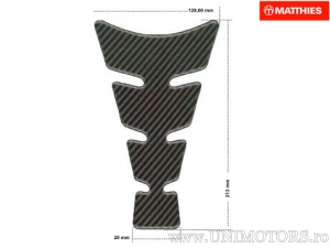 Protección de tanque 213 x 128 mm Fibra de carbono - JM