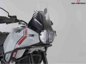 Protectie far cu suport negru - material: policarbonat - Ducati DesertX ('22-) - SW-Motech