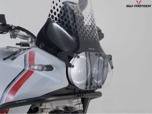 Protectie far cu suport negru - material: policarbonat - Ducati DesertX ('22-) - SW-Motech