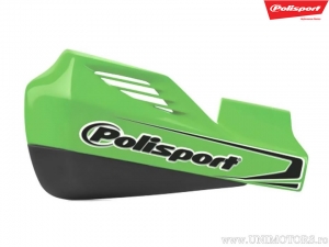 Protectii maini set verde MX Rocks pentru montare pe manetă sau ghidon - Polisport