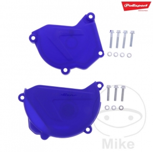 Protection de couvercle d'embrayage et d'allumage ensemble bleu Polisport - Yamaha YZ 250 2T ('05-'21) - JM