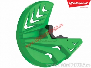 Protector de disco de freno delantero verde Kawasaki KX 250 F 4T ('13-'19) / KX 450 F ('15-'19) - Polisport