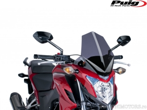 Puig sötét szürke színű racing szélvédő - Honda CB 500 F ('13-'15) / CB 500 FA ABS ('13-'15) - Puig