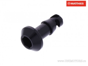 Quick release screw 17 mm black hex cap - JM