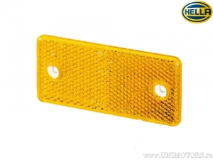 Réflecteur (oeil de chat) rectangulaire 94 x 44 x 6,5 mm jaune - Hella