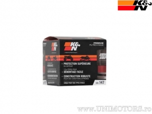 Racing oil filter KN-147 - Kymco MXU 500 / MyRoad 700 / UXV 500 / Xciting 500 / Yamaha FZS 600 / XP 500 / YFM 700 - K&N