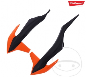 Radiator fairing black orange Polisport - KTM EXC 150 TPI ('20-'21) / KTM EXC 250 TPI ('19-'21) - JM