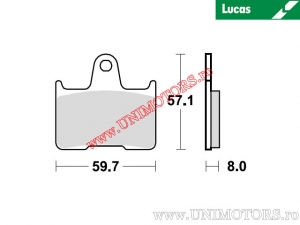 Rear brake pads - MCB691SH sintered SH - Lucas TRW