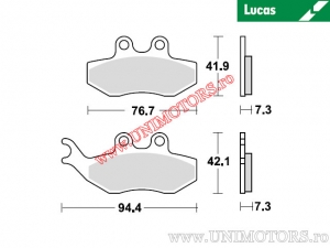 Rear brake pads - MCB734 organic - Lucas TRW