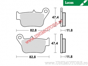 Rear brake pads - MCB873SRM sintered SRM - Lucas TRW