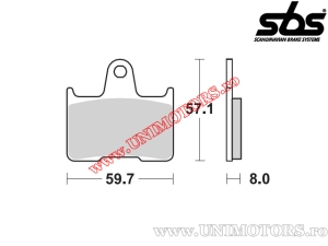 Rear brake pads - SBS 715LS (metal / sintered) - (SBS)