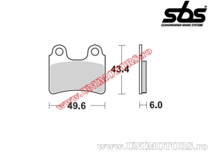 Rear brake pads - SBS 802HF (ceramic) - (SBS)