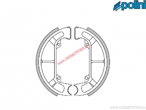 Rear brake shoes (100x20mm / with springs) - 1760266 - Polini