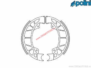 Rear brake shoes (110x25mm / with springs) - 1761284 - Polini