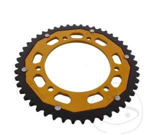 Rear Sprocket Dual ZF - 50 teeth (pitch 420) - Beta RR 50 Motard Track - Color Blue - Color Black - White / Beta REV 50 LC - JM