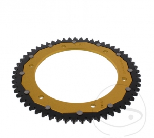 Rear Sprocket Dual ZF - 57 teeth (pitch 428) - Yamaha DT 125 R - RE - RE MX Everts - RH - RN 80 Km/h - X / WR 125 R - X - JM