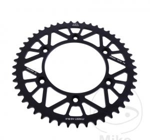 Rear Sprocket JTA897.49 BLK (fits 520) - Husaberg FS 650 C - E Supermoto / FX 450 ie Cross / TE 125 - 250 - 300 Enduro - JM