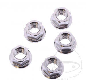 Rear sprocket nuts set 5 pieces 10 x 1.0 mm JMP - Ducati Hypermotard 821 / 939 ABS / Monster 796 / 821 / Panigale 899 ABS - JM