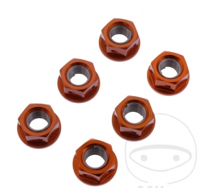 Rear sprocket nuts set 6 pcs 10 x 1.25 mm JMP - Honda XL 600-650-700 / XR 250-600-650 / XRV 650 / Kawasaki EL 250 - JM