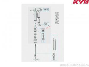 Rear Telescopic Piston Segment 40x5mm - CAN-AM DS 450 / Kawasaki ZX-10R 1000 / Suzuki GSX 1300 / Yamaha YZ 80 LW - Kayaba