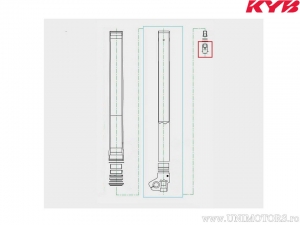 Rebound adjustment for telescopic fork - Honda CRF 450 R / Kawasaki KX 450 F / Suzuki RM-Z 450 / Yamaha WR 250 F - Kayaba