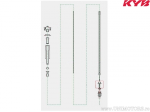 Rebound valve telescopic fork - Yamaha YZ 250 F 4T / YZ 250 F 4T Anniversary / YZ 450 F / YZ 450 F Anniversary - Kayaba