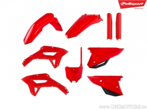 Red/Black Plastic Set - Honda CRF 450 RX ('21-'22) - Polisport