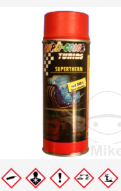 Red exhaust spray 400ml, resistance 300°C matte - JM