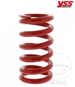 Red telescopic spring YSS - spring resistance: 140 N/m / length: 150 mm - JM