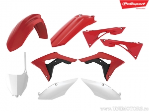 Red/White Plastic Set - Honda CRF 250 R ('18-'19) / Honda CRF 450 R ('17-'19) - Polisport