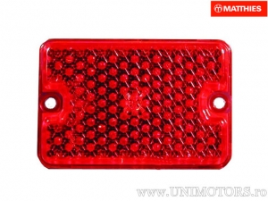 Reflector (ojo de gato) rectangular 91 x 61 mm rojo - JM