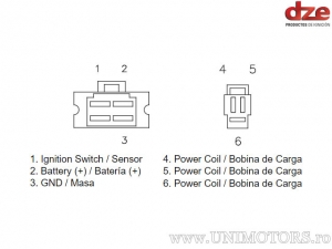 Relè di carica Honda CB250N / CB250 TS / CB250 T / CL250 S / CB400 N Euro / CM400 / FT500 / XBR 500 / XBR 500 S - (DZE)