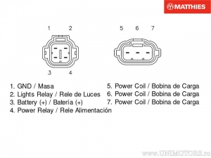 Relè di carica Mosfet - Husaberg FE 250 / Husqvarna FE 350 / FE 450 / FE 501 / KTM EXC 450 / EXC 500 / EXC-F 250 - JM