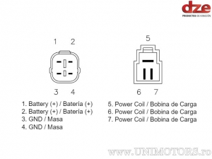 Relè di carica - Suzuki V-Strom 650 / Bandit 1250 / Bandit 650 / GSX-R 1000 / GSX-R 600 / SVF 650 / VL 800 / GSX-R 750 - DZE