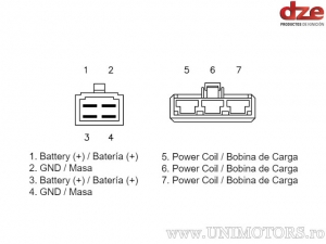 Relé de carga - Aprilia Atlantic / Gilera Nexus / Peugeot Satelis / Piaggio Beverly / MP3 / Carnaby / Vespa GTS / X7 - DZE