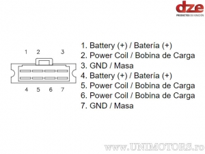 Relé de carga Honda CB 750 HondaMatic / GL 1100 Goldwing / GL 1200 Goldwing / GL 1000 Goldwing - (DZE)